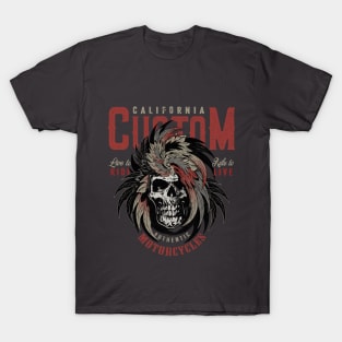 custom live to ride ride to live motorcycle T-Shirt